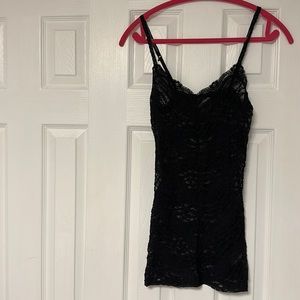 Free People Black Lace Top